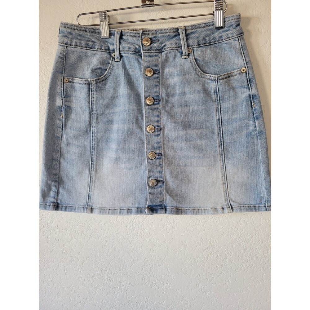 Amercan Eagle Women's Mini Skirt Denim Strech Size 8